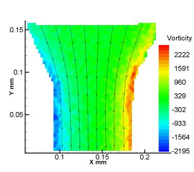 Vorticity in a Converging Channel